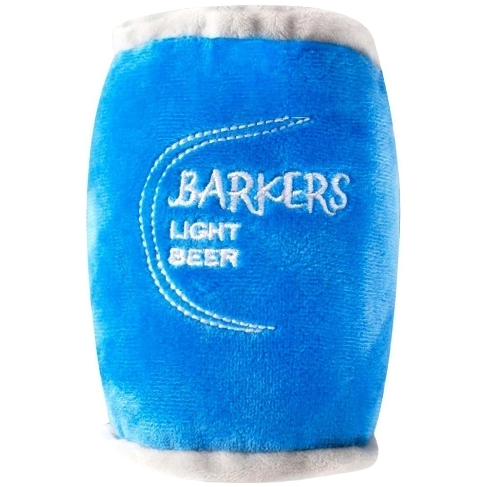 Fringe studio blue dog beer squeaker crinkle toy